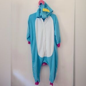 Super Cute and Cozy!!  Blue and White Penguin Onesie